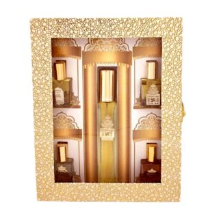 Sandalwood lover gift set with 4 attars and 1 perfume. Iena chandanraj gift box with combo of attar and fragrance. Gift for womens and mens |  Long-lasting fragrance | Ultra rich gift.