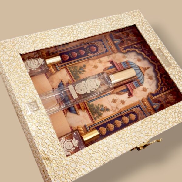 Sandalwood lover gift set of 3 pieces. Iena chandan raj pure sandalwood oil and eau de parfum. Gift for women and mens | Corporate gift | Luxury attar perfume gift set. - Image 4