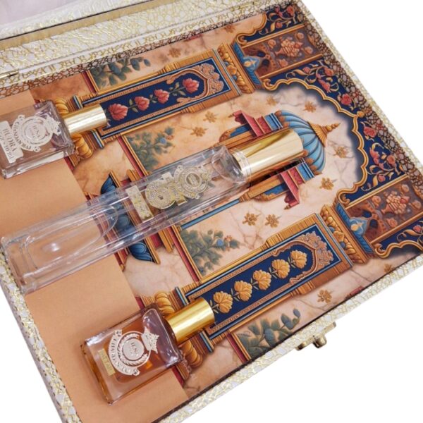 Sandalwood lover gift set of 3 pieces. Iena chandan raj pure sandalwood oil and eau de parfum. Gift for women and mens | Corporate gift | Luxury attar perfume gift set. - Image 7