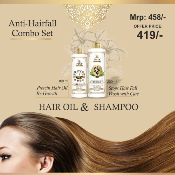 Hair Fall Control Combo - Hair Oil 100 ml & Shampoo 200 ml - Image 2